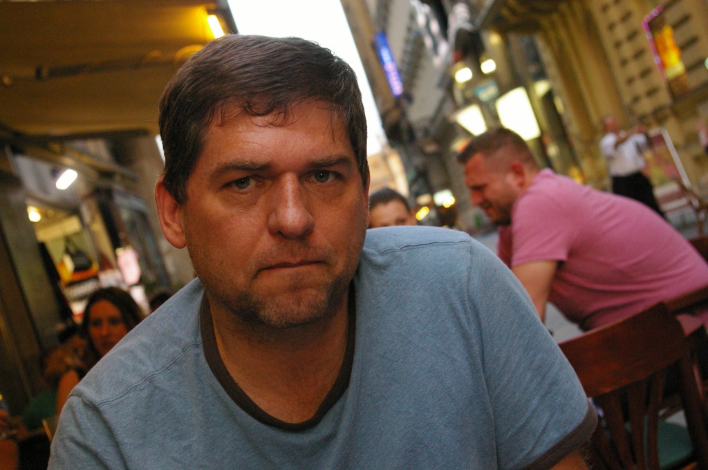 Jay on a Budapest street