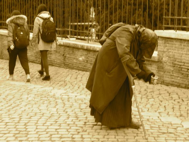 begging lady